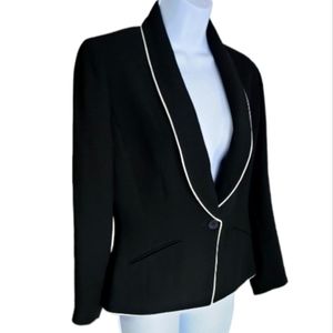 **Anne Klein Org.$375 Black Trimmed Blazer Women's 6